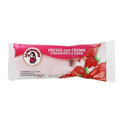 slide 1 of 1, La Michoacana Strawberry Ice Cream Bar, 4 oz