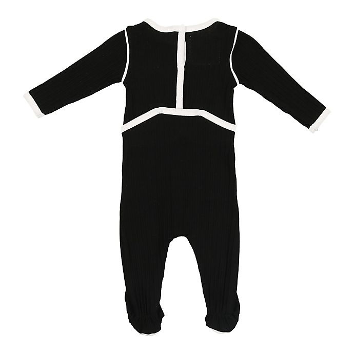 slide 2 of 2, HannaKay, By Maniere Newborn Piped Pocket Footie and Matching Hat - Black, 1 ct