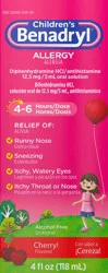 Benadryl Children's Benadryl Allergy Liquid, Cherry, 4 Fl. Oz