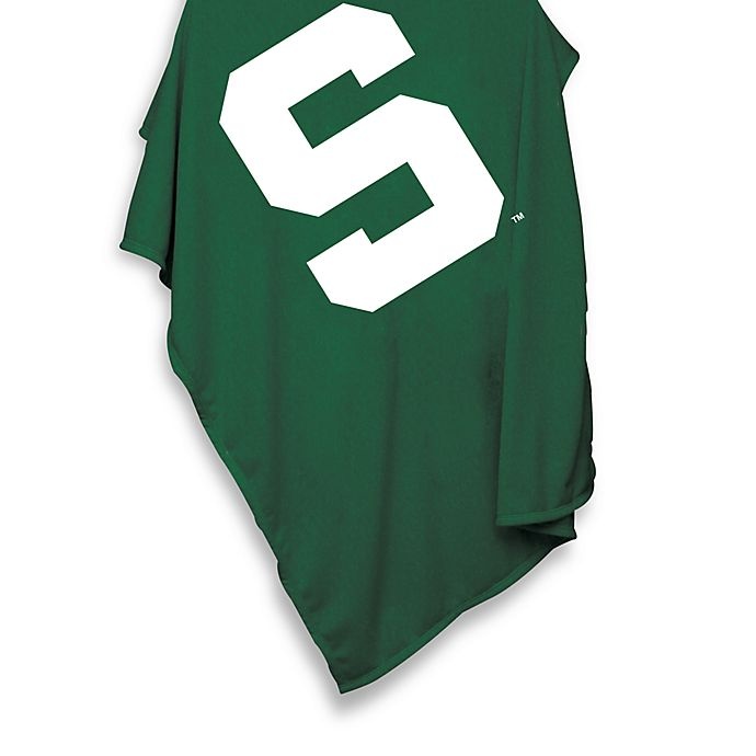 slide 1 of 1, NCAA Michigan State University Sweatshirt Throw Blanket, 54 in x 84 in