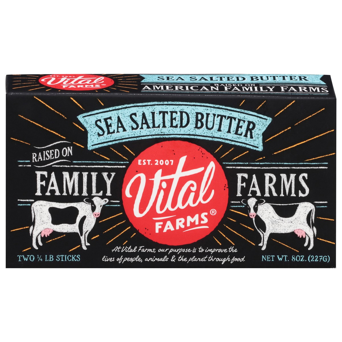 slide 1 of 8, Vital Farms Sea Salted Butter 2 ea, 2 ct