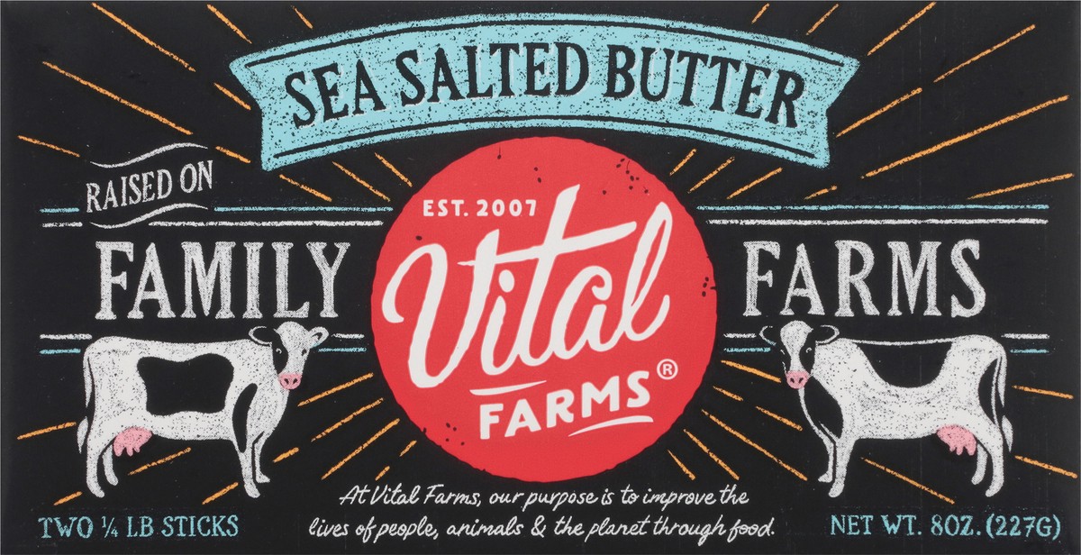 slide 5 of 8, Vital Farms Sea Salted Butter 2 ea, 2 ct