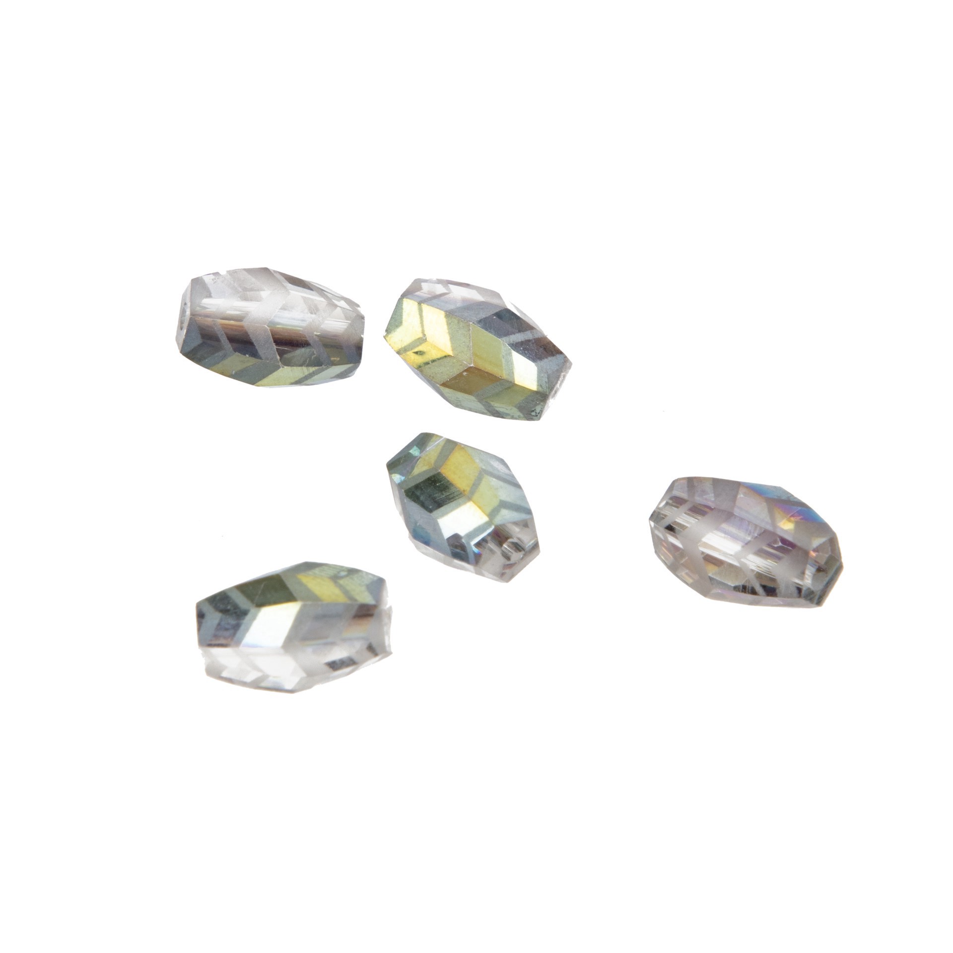 slide 3 of 5, Ab Glass Faceted Oval Beads, 11mm By Bead Landing, 11mm