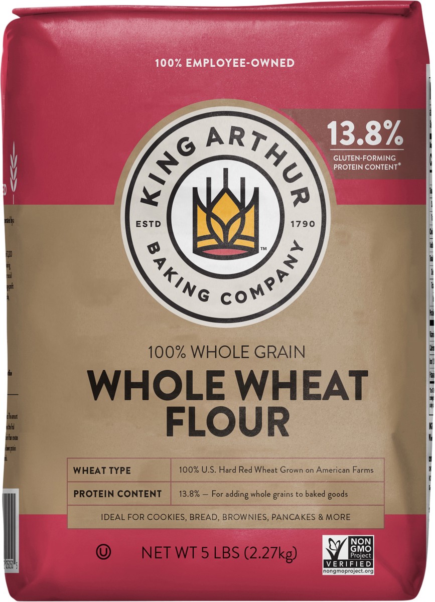 slide 5 of 5, King Arthur Whole Wheat Flour 5 lb, 5 lb