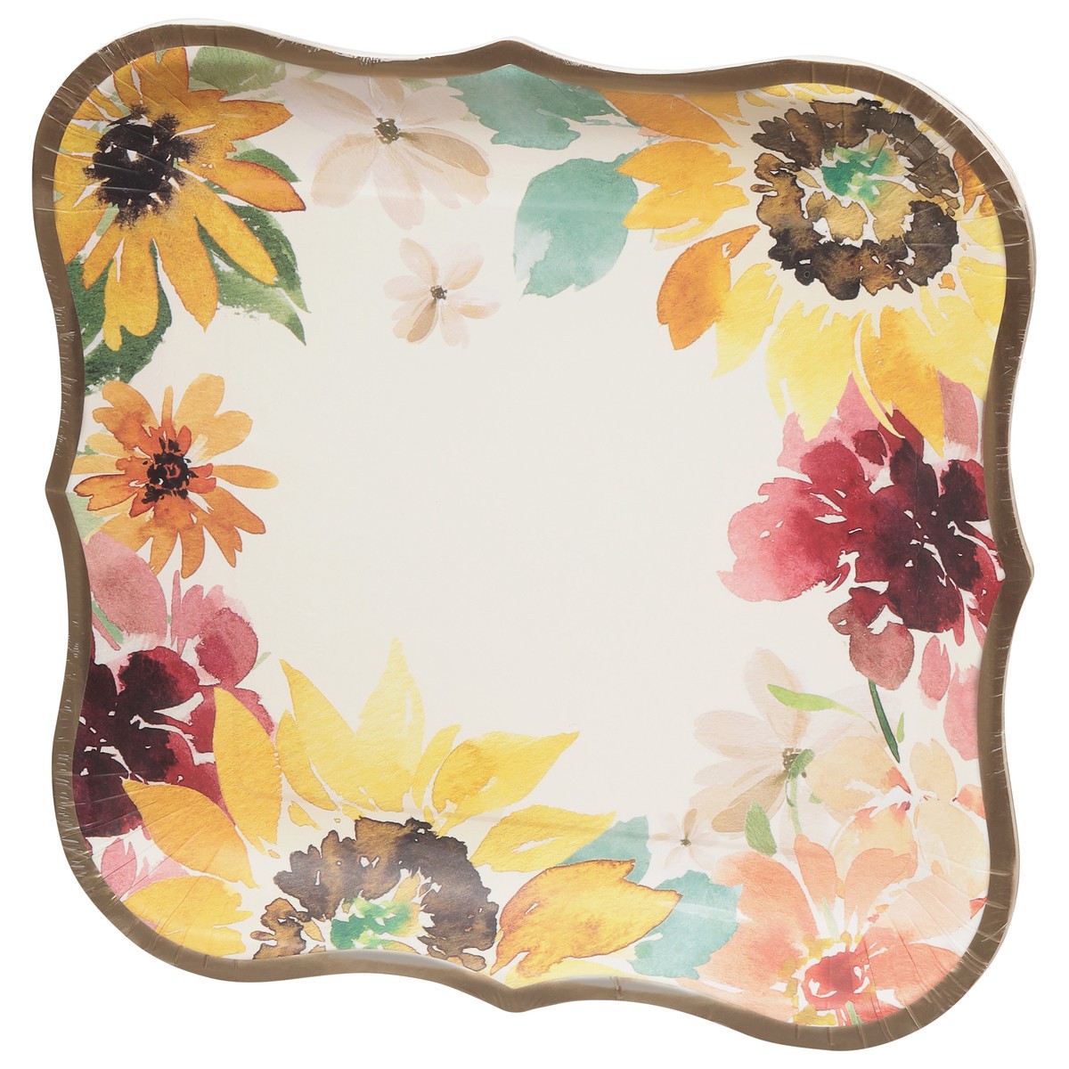 slide 7 of 12, Elegant Sunflowers Dinner Plate, 1 ct