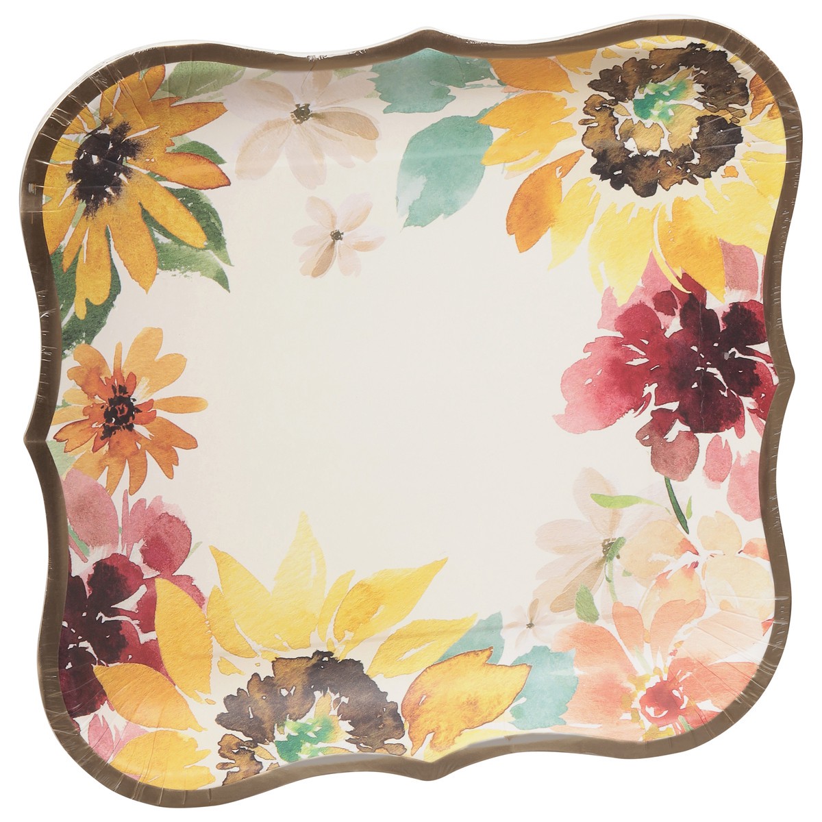 slide 3 of 12, Elegant Sunflowers Dinner Plate, 1 ct