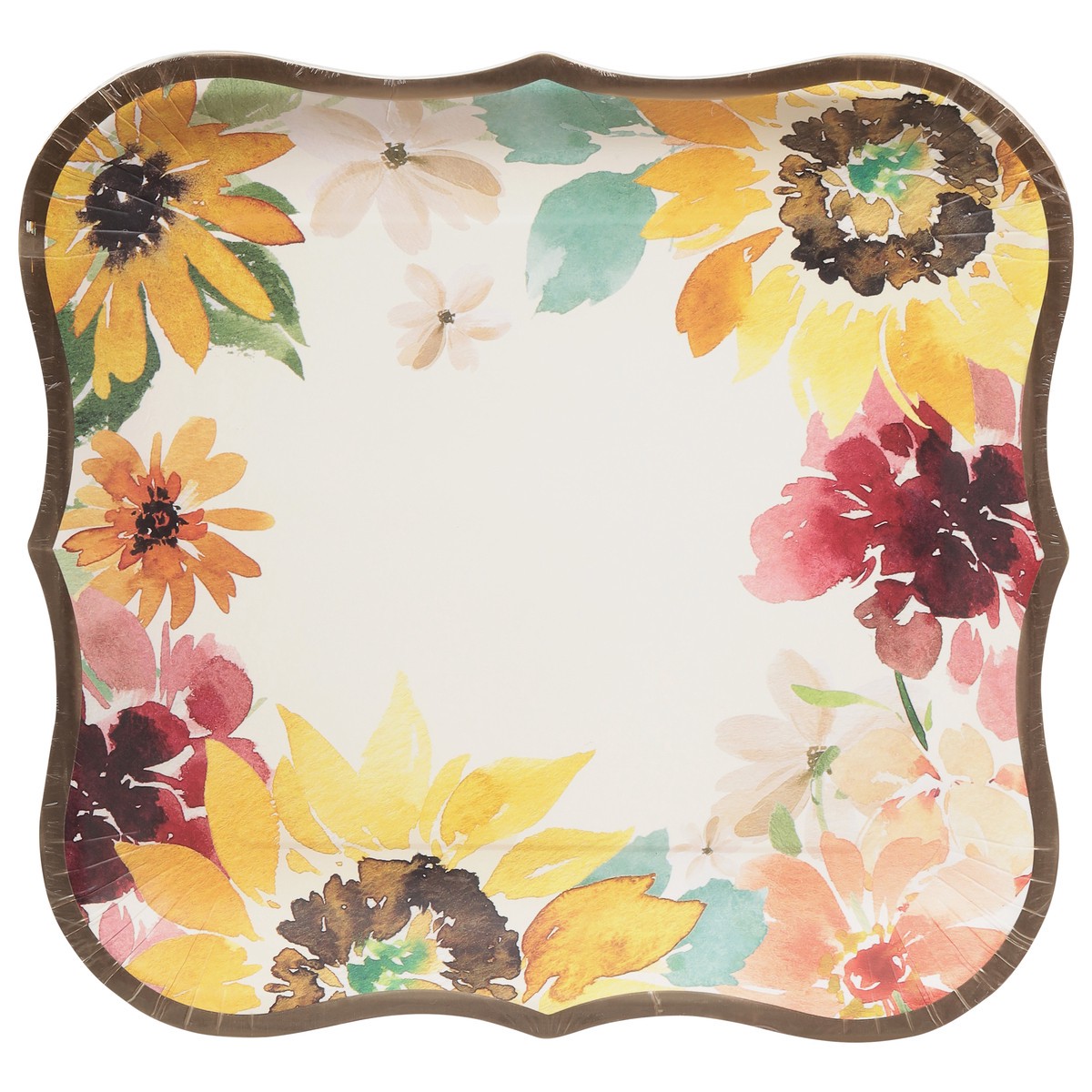 slide 9 of 12, Elegant Sunflowers Dinner Plate, 1 ct