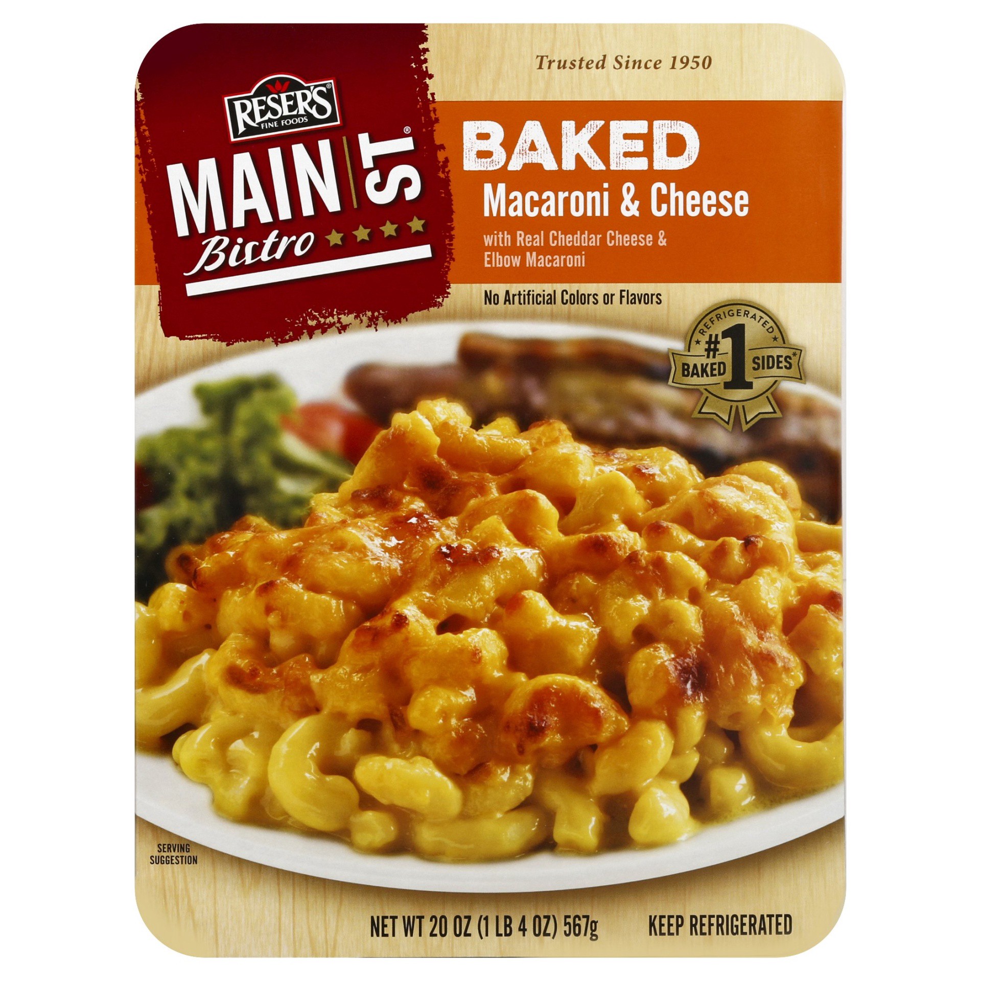 slide 1 of 6, Reser's Main St Bistro Baked Macaroni & Cheese 20oz, 20 oz