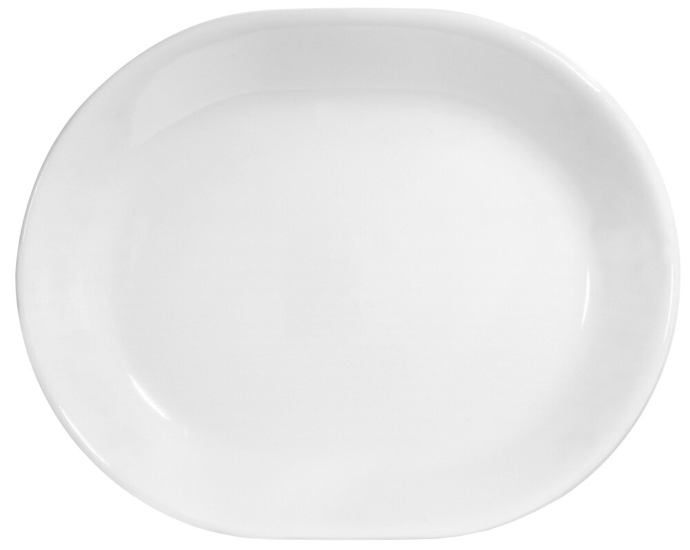 slide 2 of 2, Corelle Livingware Winter Frost White Serving Platter 12.25'', 12 in