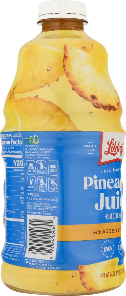 slide 5 of 9, Libby's Natural Pineapple Juice 64 fl oz, 64 fl oz
