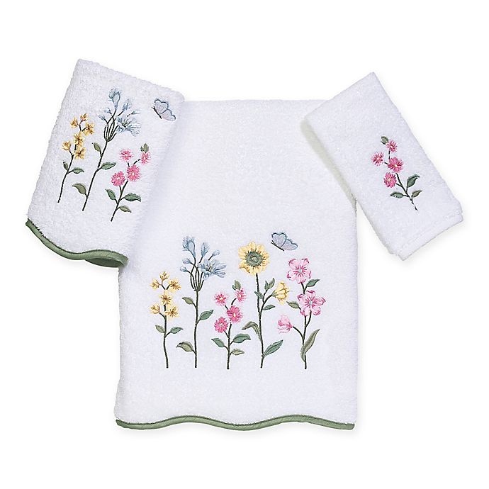 slide 1 of 1, Avanti Premier Country Floral Hand Towel - White, 1 ct