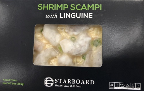 slide 1 of 1, Starboard Healthy Cooking Frozen Shrimp Scampi with Linguine , 9 oz