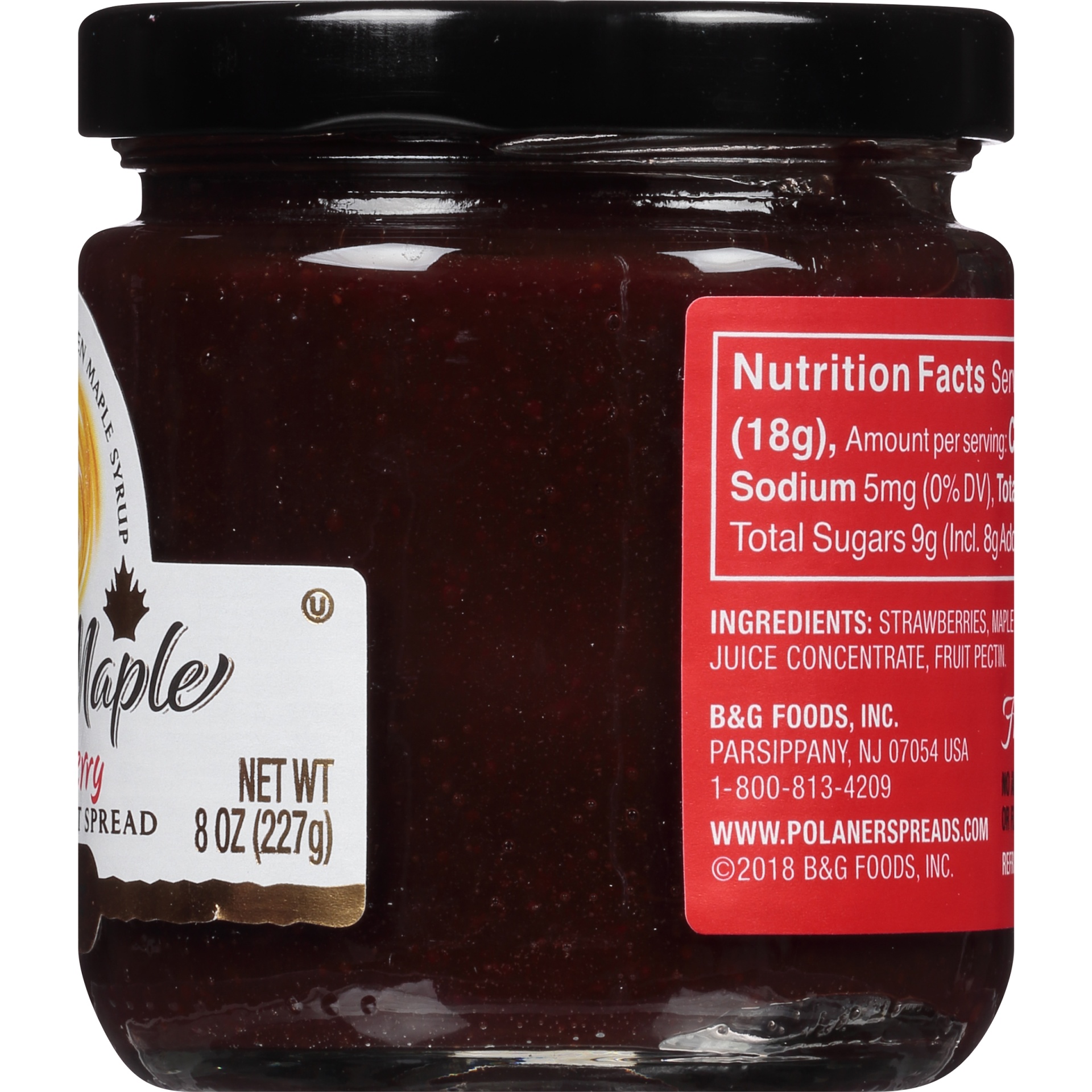 slide 3 of 6, Polaner Fruit & Maple Strawberry Fruit Spread, 8 oz