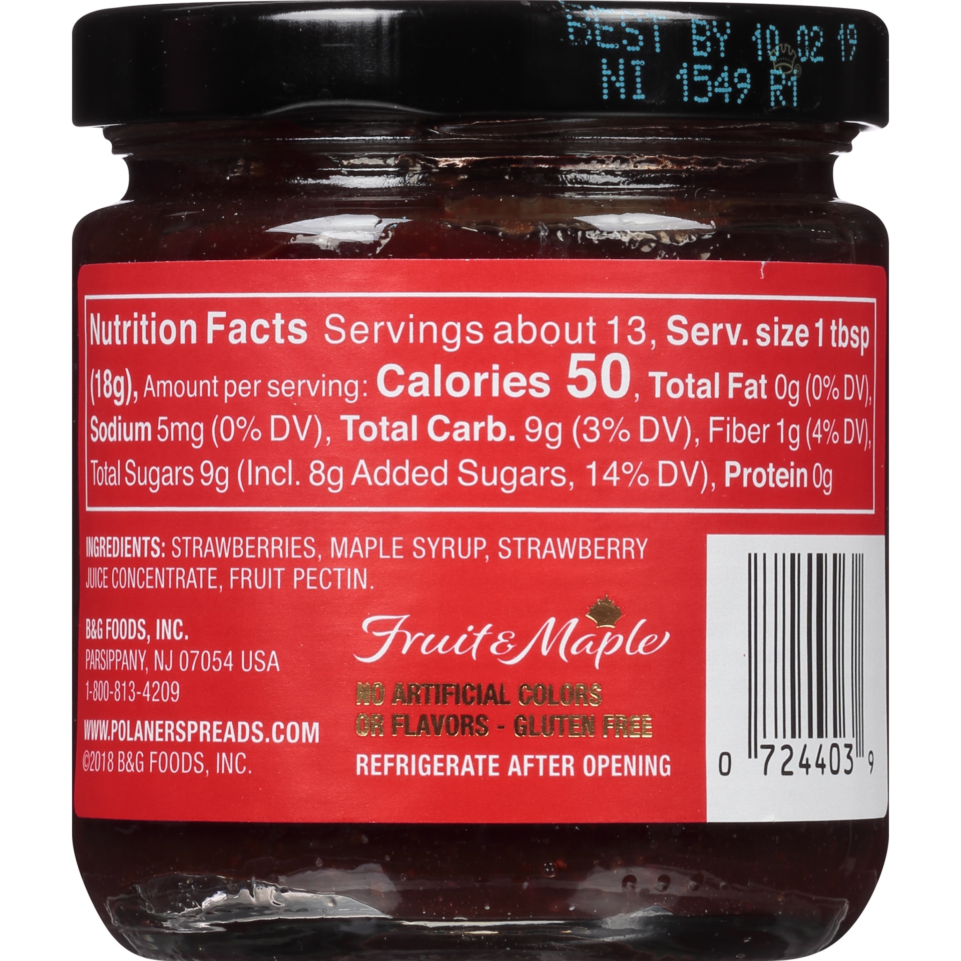 slide 4 of 6, Polaner Fruit & Maple Strawberry Fruit Spread, 8 oz