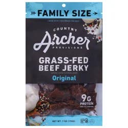 Country Archer Provisions Grass-Fed Original Family Size Beef Jerky 7 oz