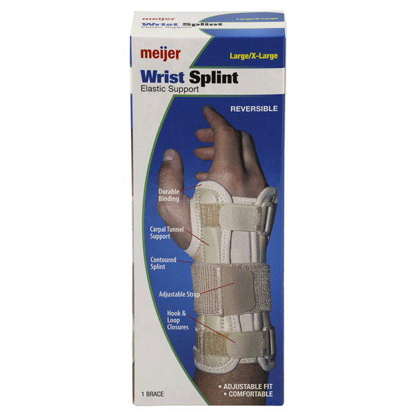 slide 1 of 1, Meijer Wrist Splint - Large/X-Large, LG/XL