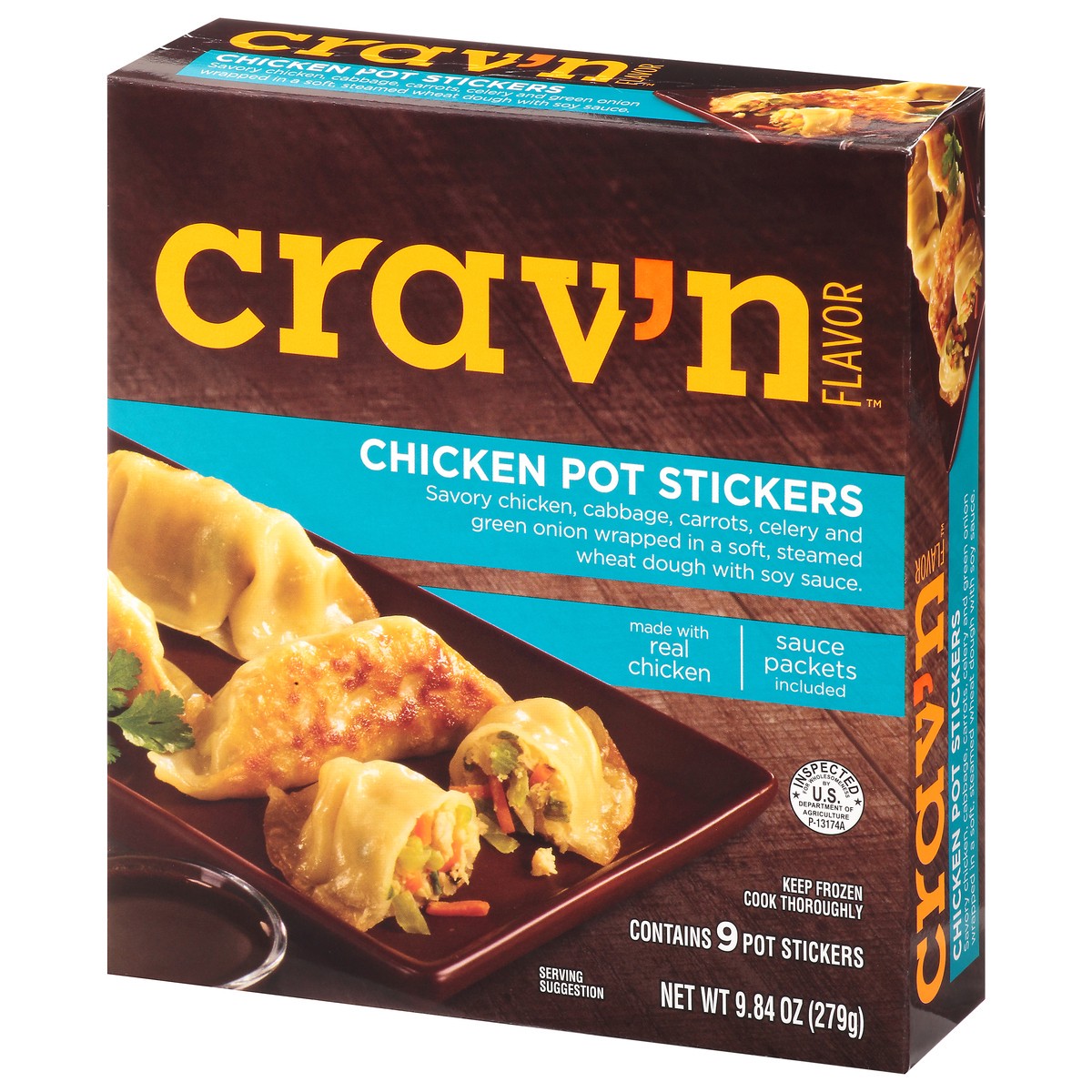 slide 10 of 11, Crav'n Flavor Chicken Pot Stickers, 9.84 oz