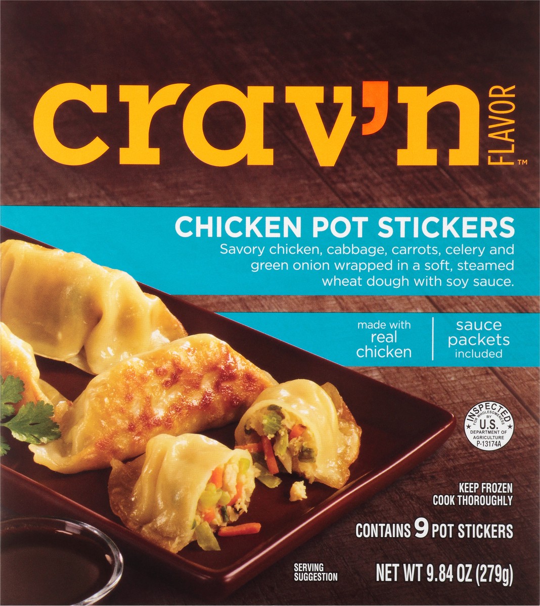 slide 9 of 11, Crav'n Flavor Chicken Pot Stickers, 9.84 oz