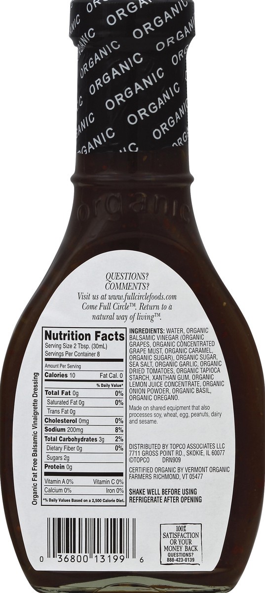 slide 6 of 6, Full Circle Market Organic Dressing Balsamic Vinaigrette Fat Free, 8 oz