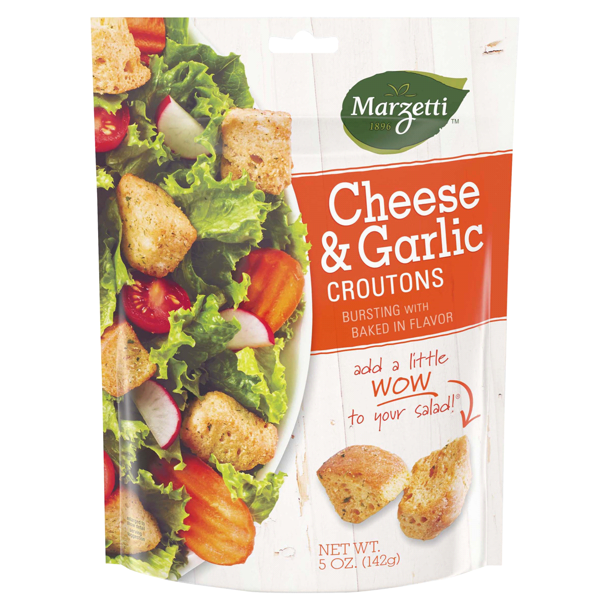 slide 1 of 8, Marzetti Baked Croutons, Cheese & Garlic, 5 oz