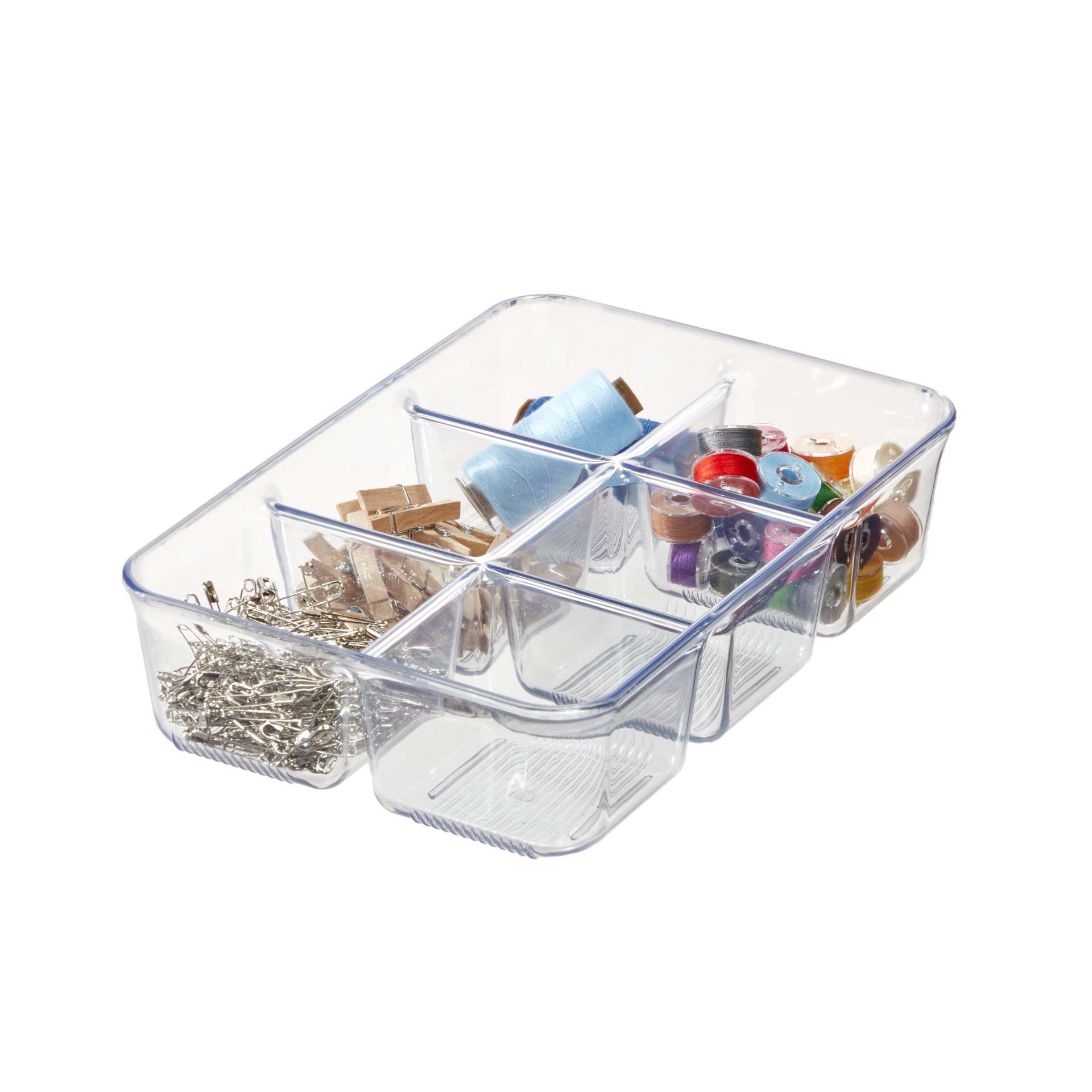 slide 3 of 5, Idesign 6 Compartment Plastic Drawer Organizer, 6.5 in x 9.5 in x 2.25 in