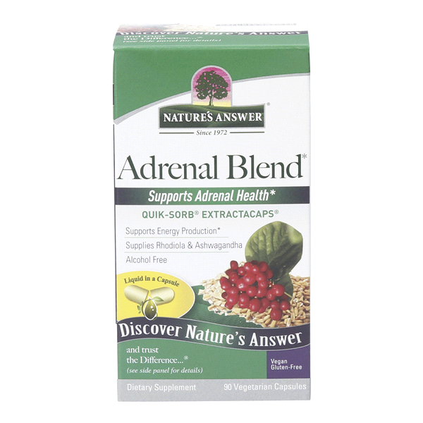 slide 1 of 1, Nature's Answer Adrenal Blend Liquid Herbal Combination Extractacaps, 90 ct