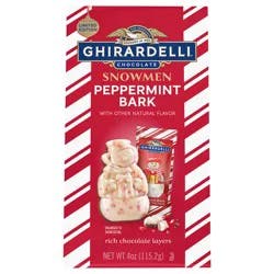 GHIRARDELLI Peppermint Bark Snowmen, 4 OZ Bag
