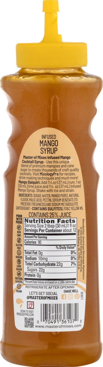 slide 7 of 12, Master of Mixes Cocktails Ess Mango Syrup - 375 ml, 375 ml