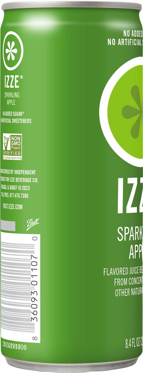 slide 12 of 12, Izze Juice Beverage, Sparkling Apple, 8.4 fl oz