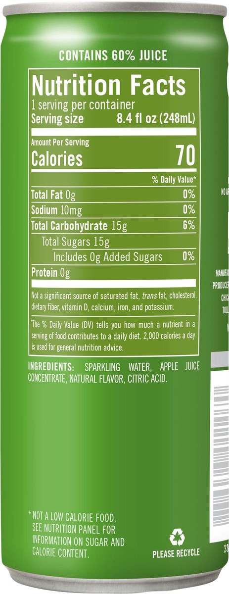 slide 9 of 12, Izze Juice Beverage, Sparkling Apple, 8.4 fl oz