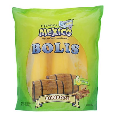 slide 1 of 1, Helados Mexico Rompope Cream Bolis, 6 ct