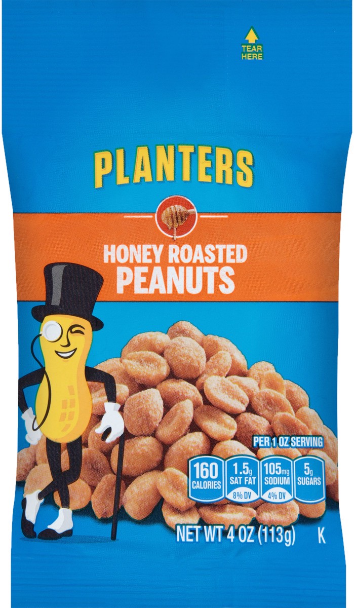 slide 2 of 7, Planters Honey Roasted Peanuts 4 oz, 4 oz