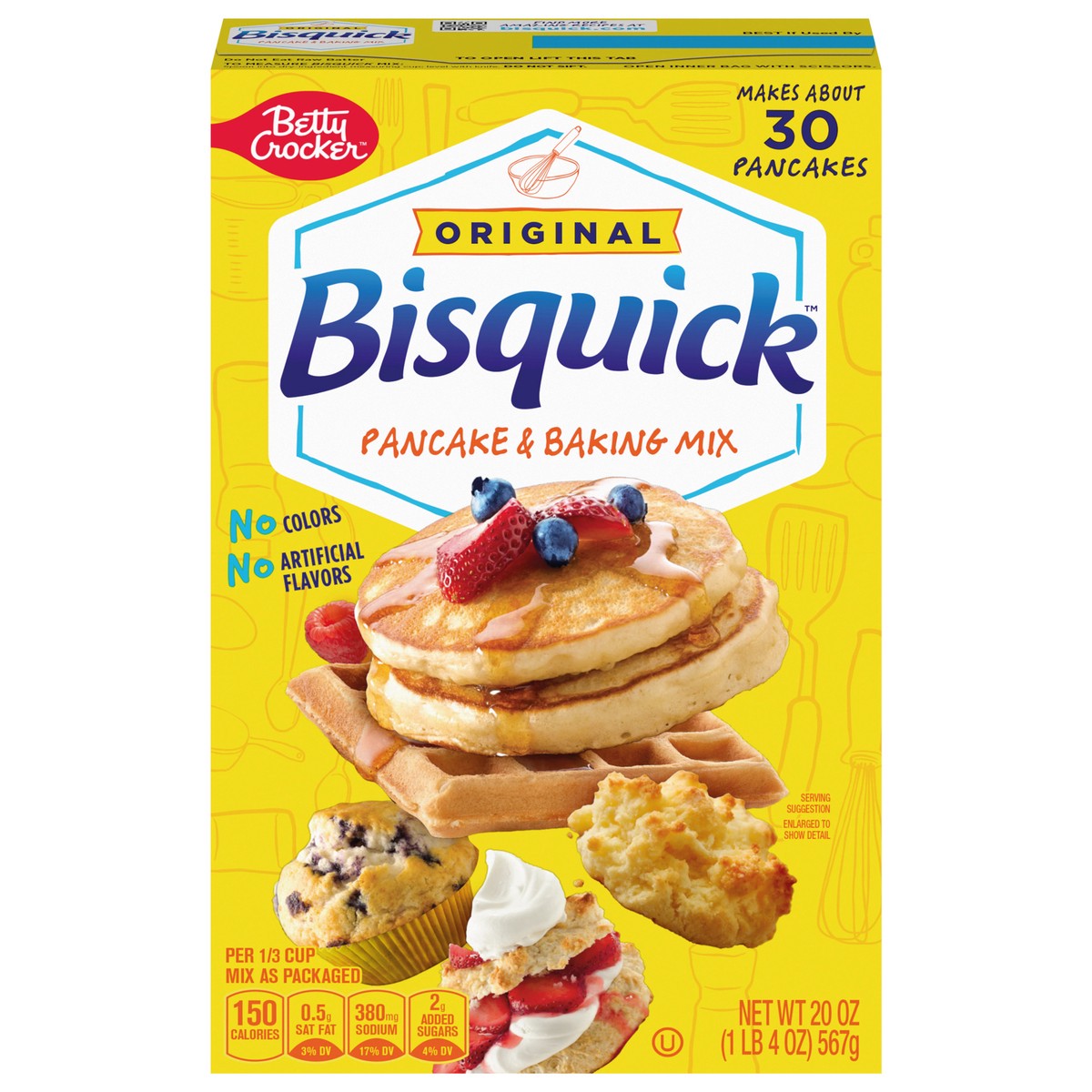 slide 1 of 9, Bisquick Betty Crocker Bisquick Original Pancake & Baking Mix, 20 oz., 20 oz