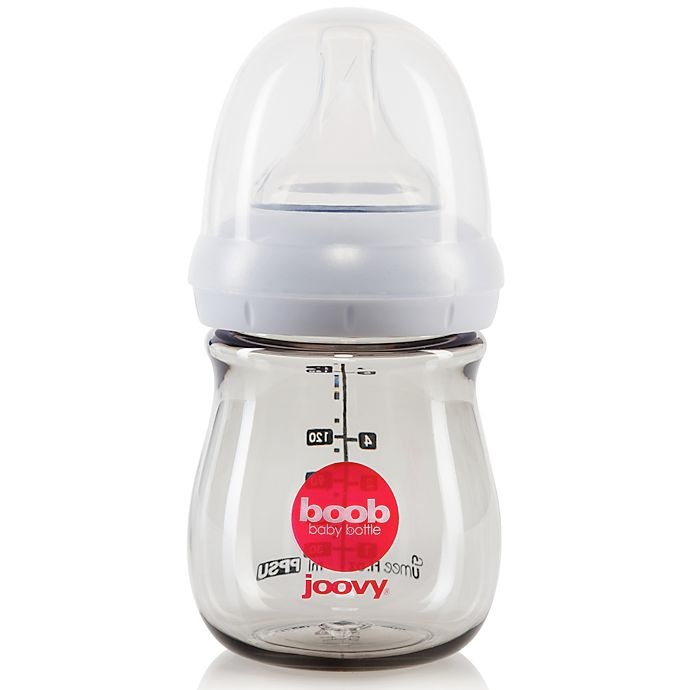 slide 1 of 1, Joovy Boob Baby Bottle - Grey, 5 oz