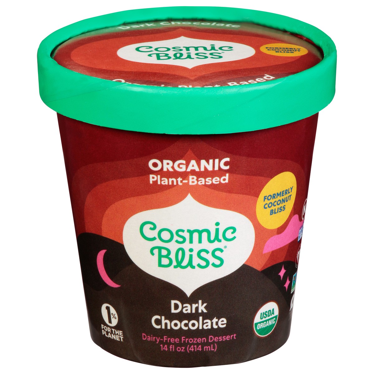 slide 9 of 14, Cosmic Bliss Organic Dark Chocolate Coconut Frozen Dessert, 14 oz