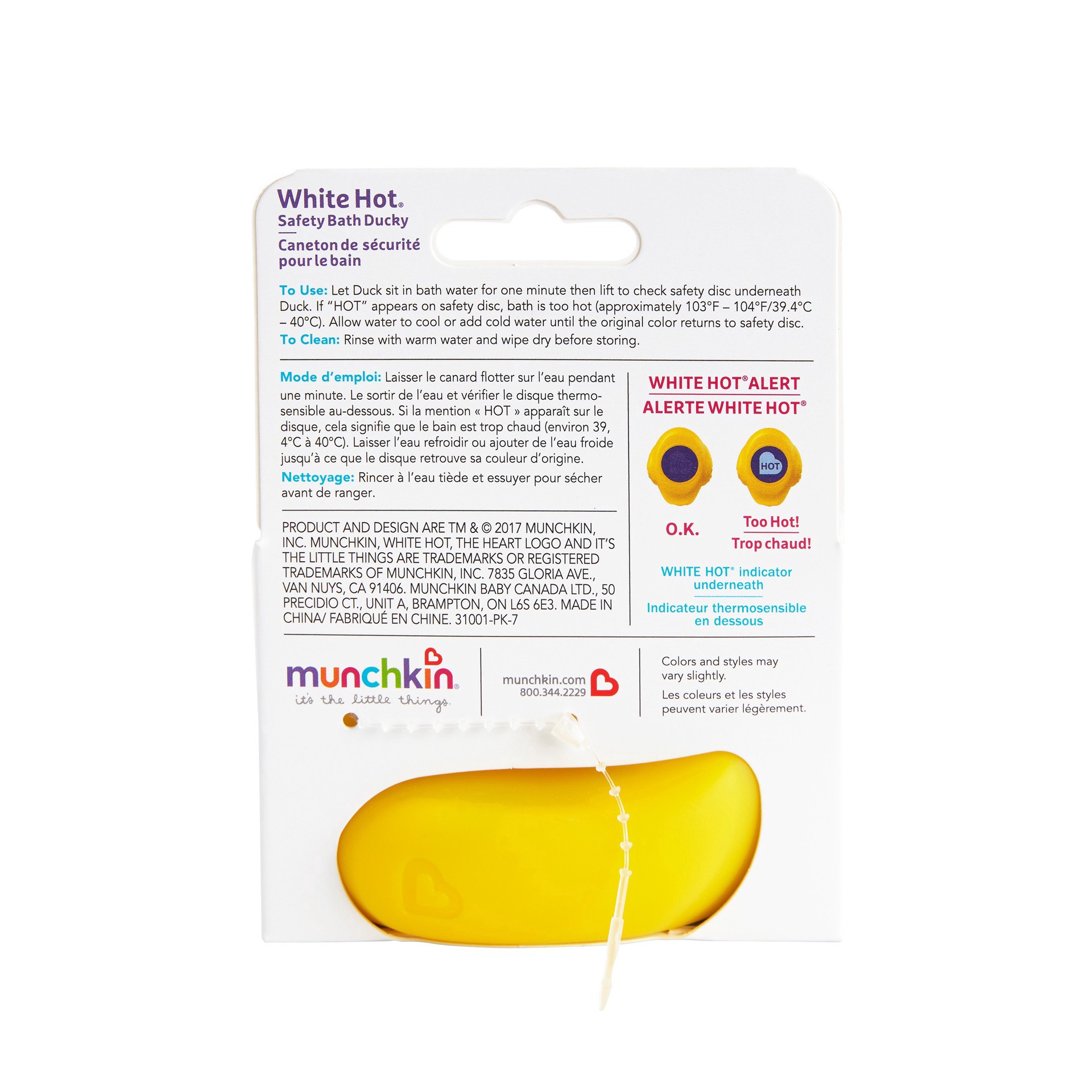 slide 8 of 13, Munchkin White Hot Safety Bath Ducky 1 ea, 1 ct