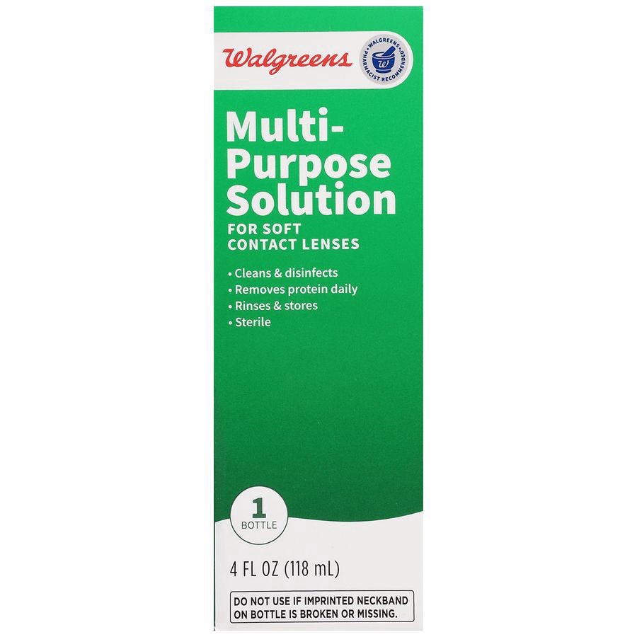 slide 3 of 5, Walgreens Multi-Purpose Contact Lens Solution, 4 oz