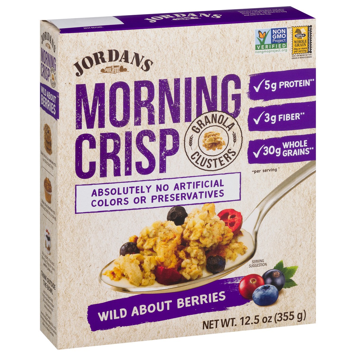 slide 3 of 9, Jordans Morning Crisp Wild About Berries Granola Clusters 12.5 oz, 12.5 oz