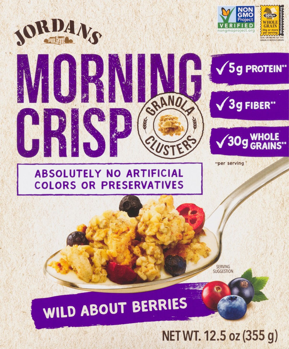 slide 5 of 9, Jordans Morning Crisp Wild About Berries Granola Clusters 12.5 oz, 12.5 oz