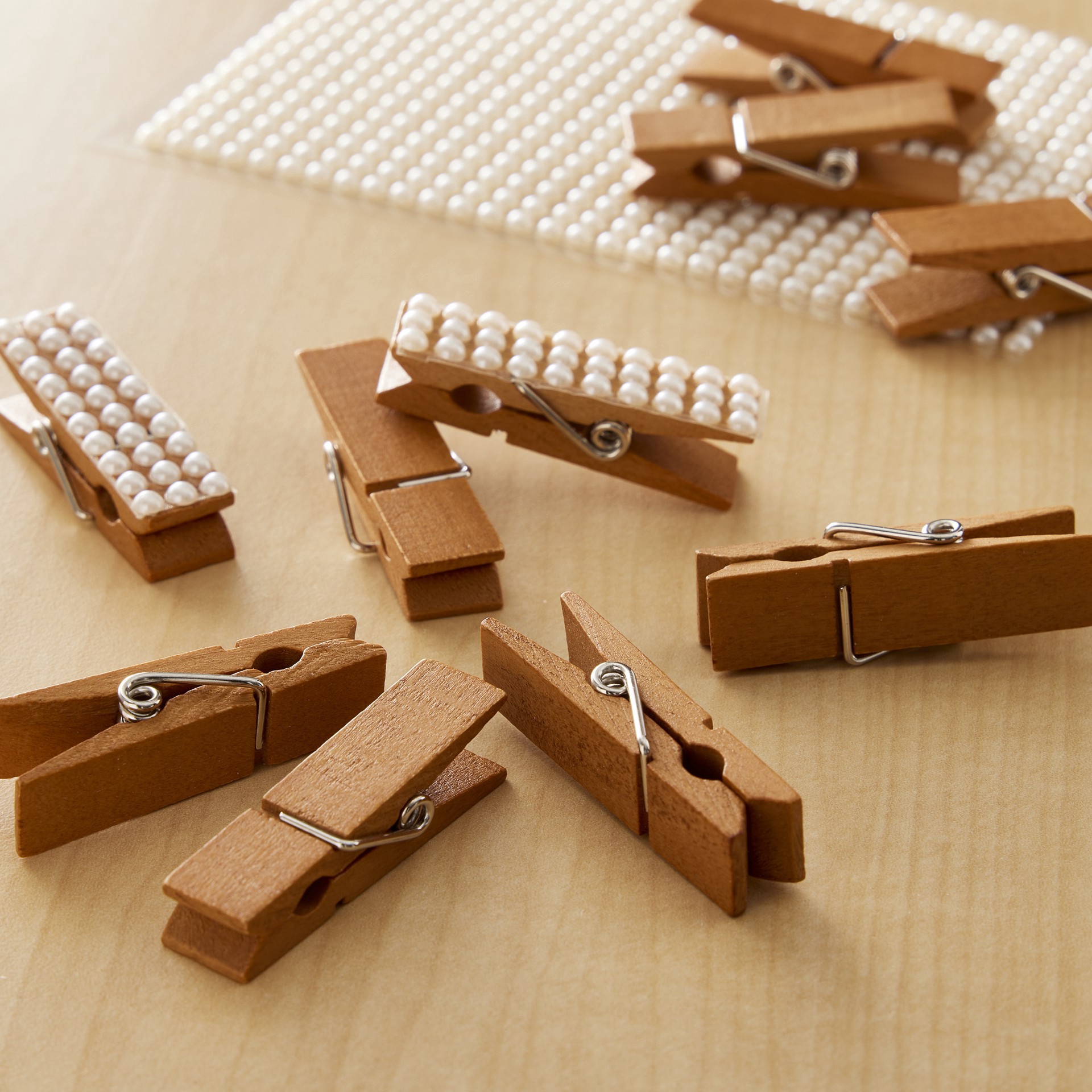 slide 3 of 3, Walnut Medium Wide Clothespin By Recollections, 30ct., 30 ct