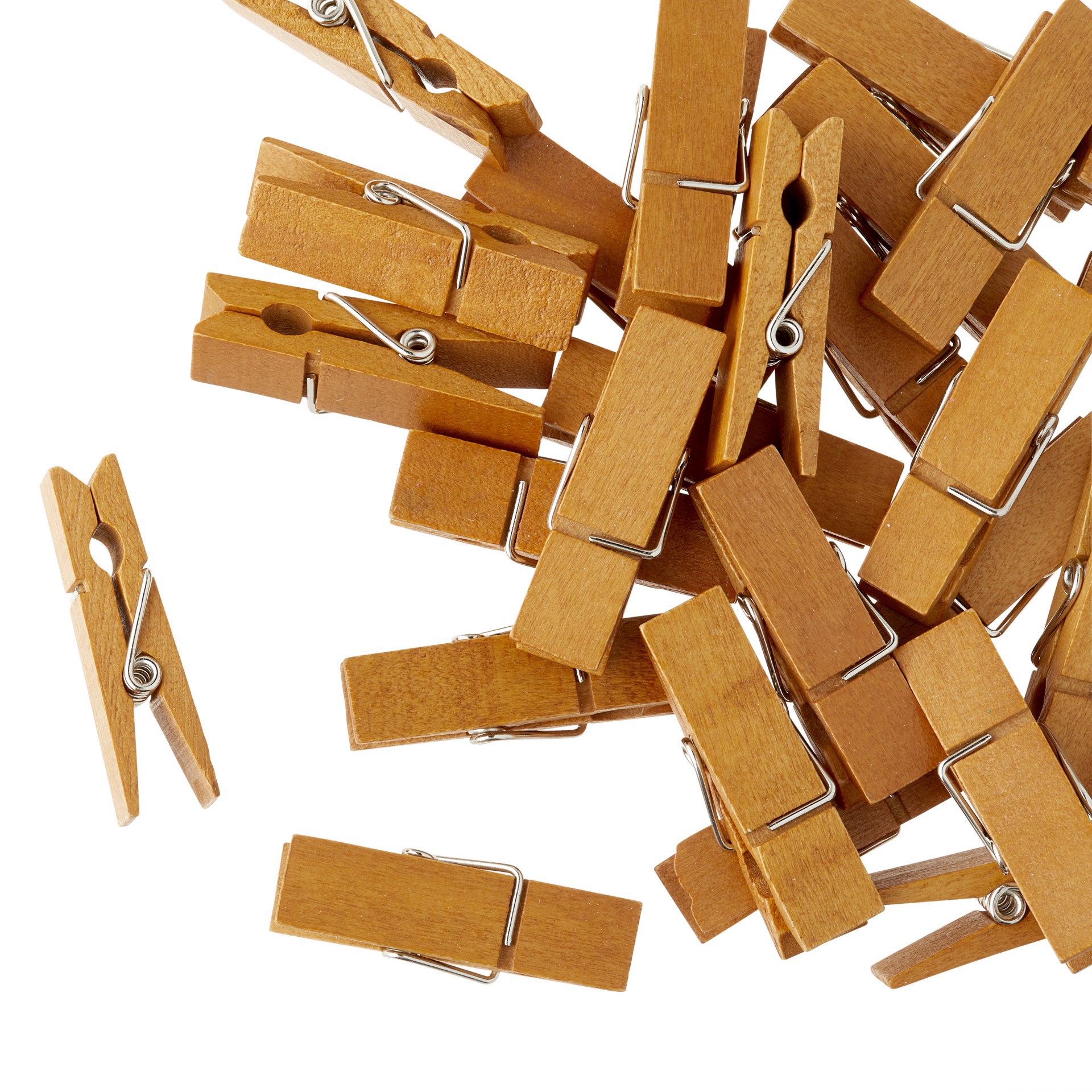 slide 2 of 3, Walnut Medium Wide Clothespin By Recollections, 30ct., 30 ct