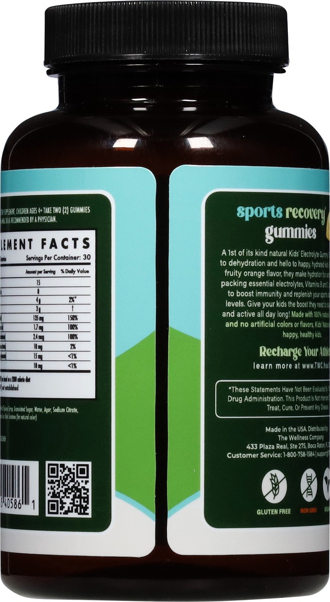slide 13 of 14, The Wellness Company Kids' Natural Citrus Flavor Sports Recovery Electrolyte 60 Gummies, 60 ct