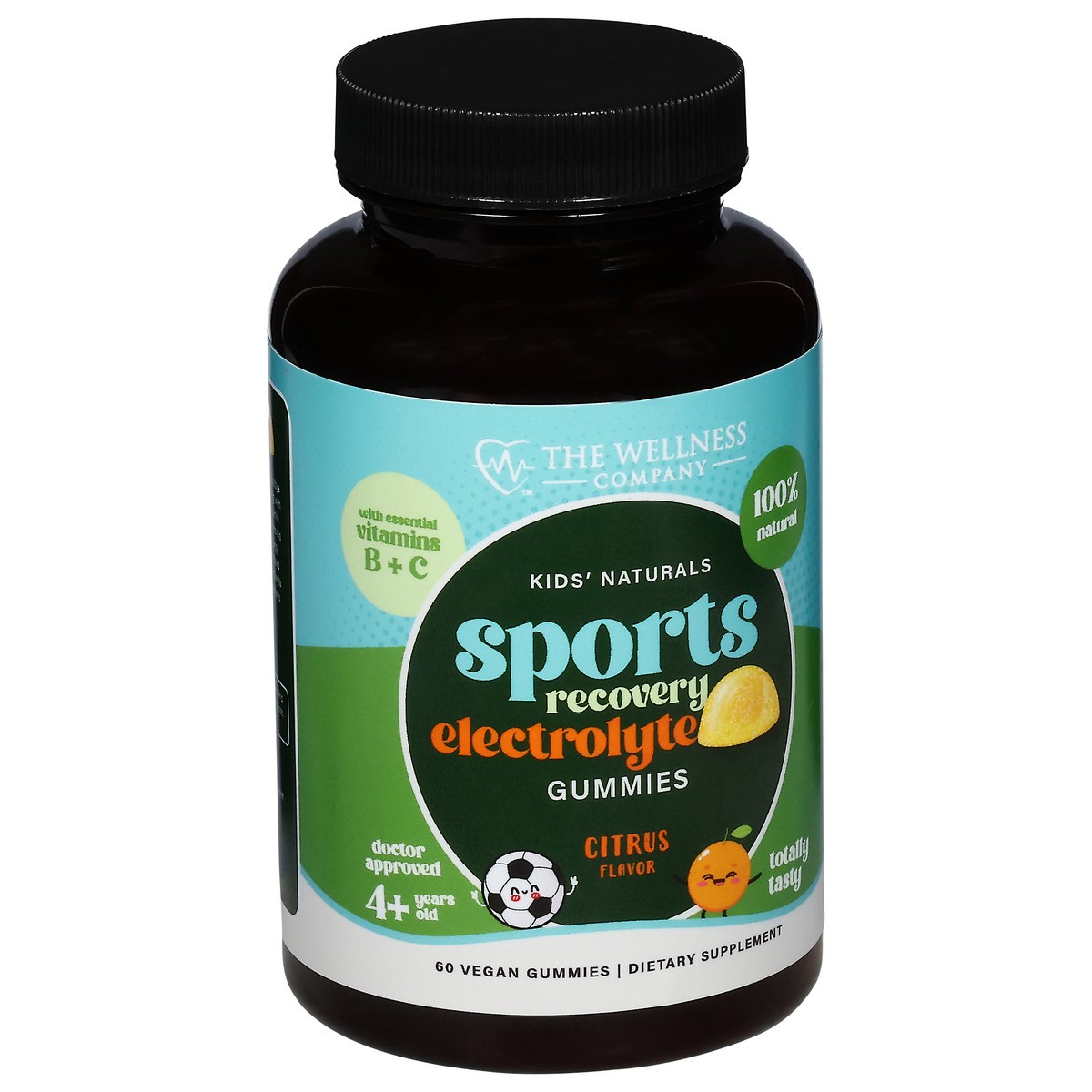 slide 10 of 14, The Wellness Company Kids' Natural Citrus Flavor Sports Recovery Electrolyte 60 Gummies, 60 ct