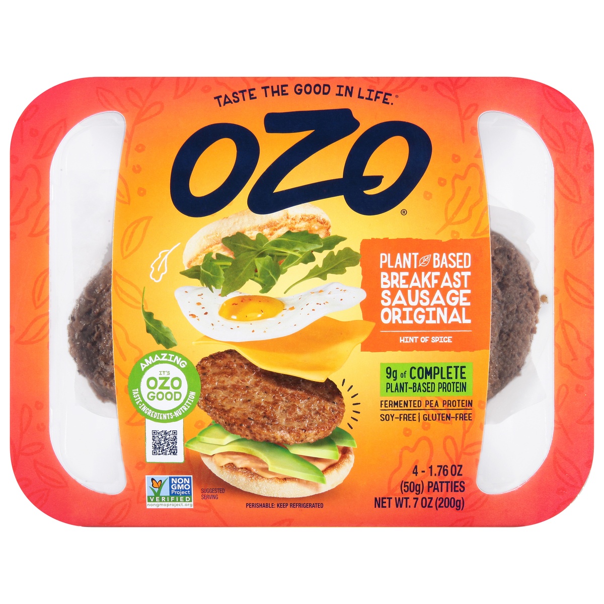 slide 1 of 1, Ozo Plant-Based Original Breakfast Sausages 4 - 1.7 oz Patties, 4 ct