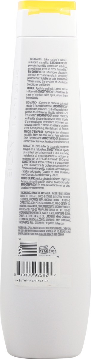 slide 6 of 9, Biolage Smooth Proof Camellia Shampoo 13.5 fl oz, 13.5 fl oz