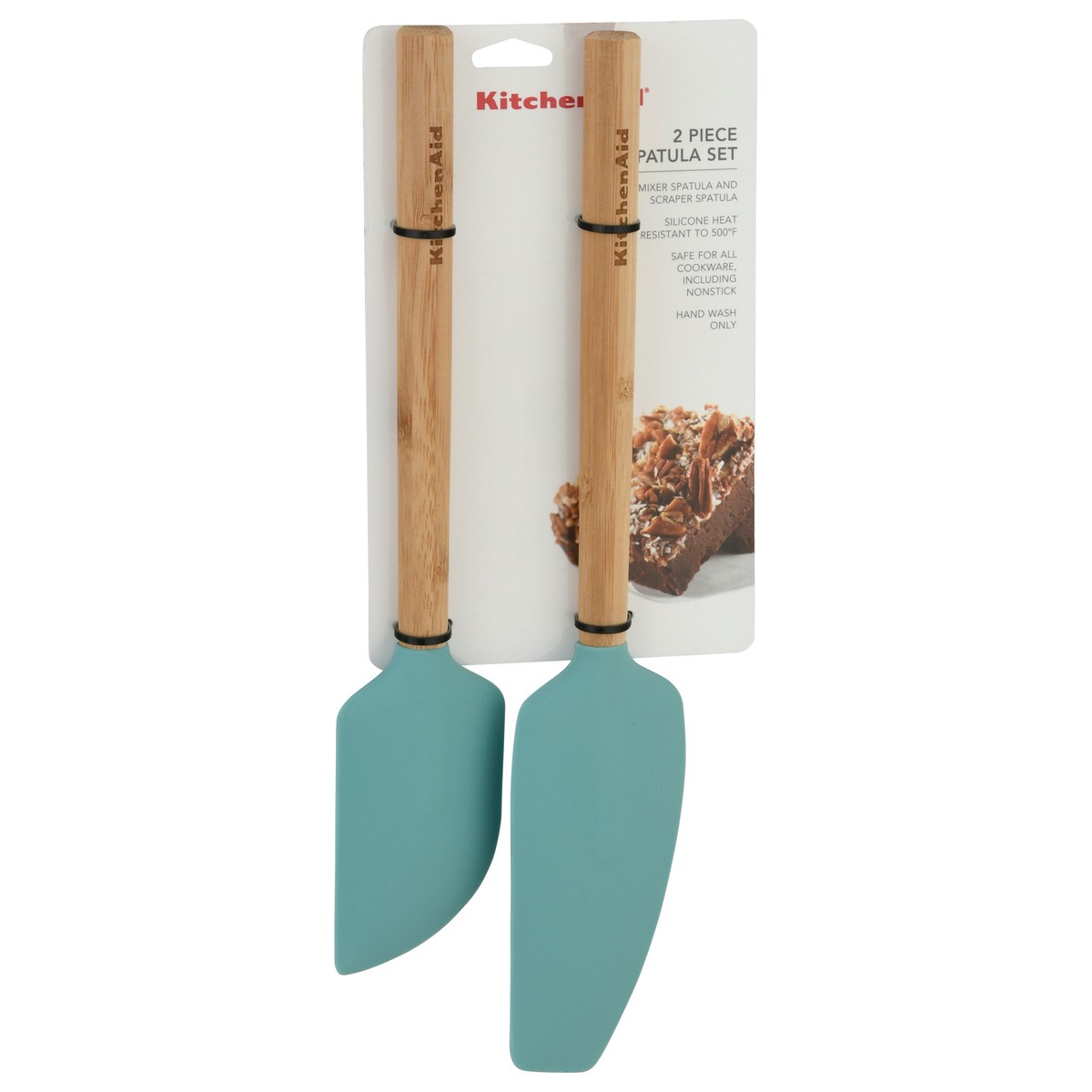 slide 2 of 9, Ka Bamboo Spatula Set Aqua Sky, 2 ct
