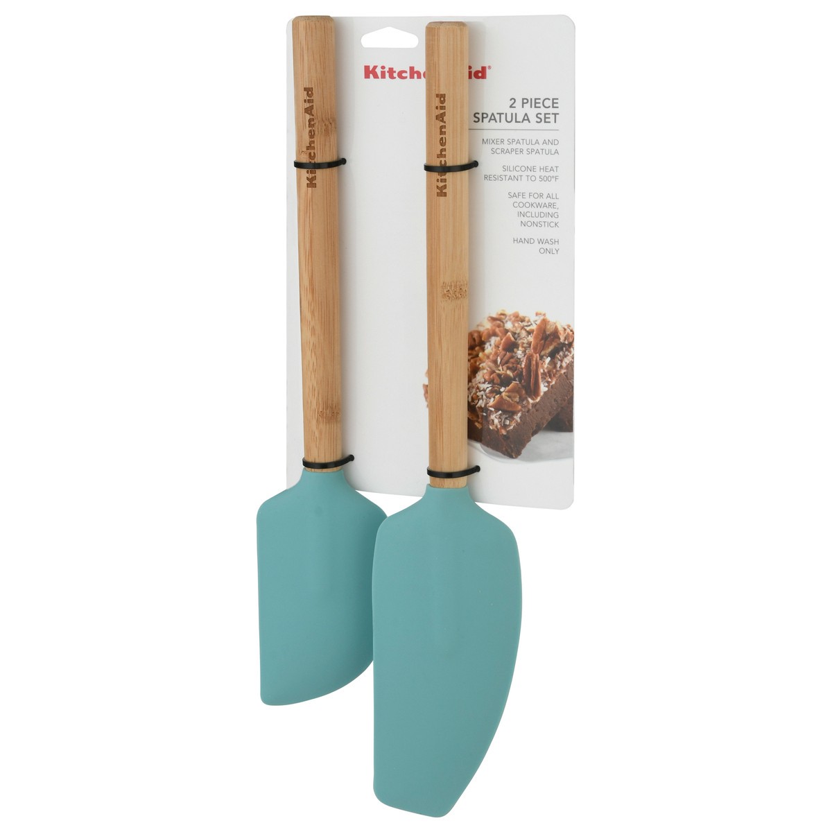 slide 3 of 9, Ka Bamboo Spatula Set Aqua Sky, 2 ct