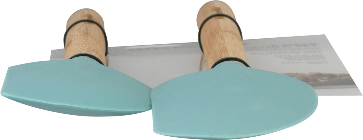 slide 4 of 9, Ka Bamboo Spatula Set Aqua Sky, 2 ct