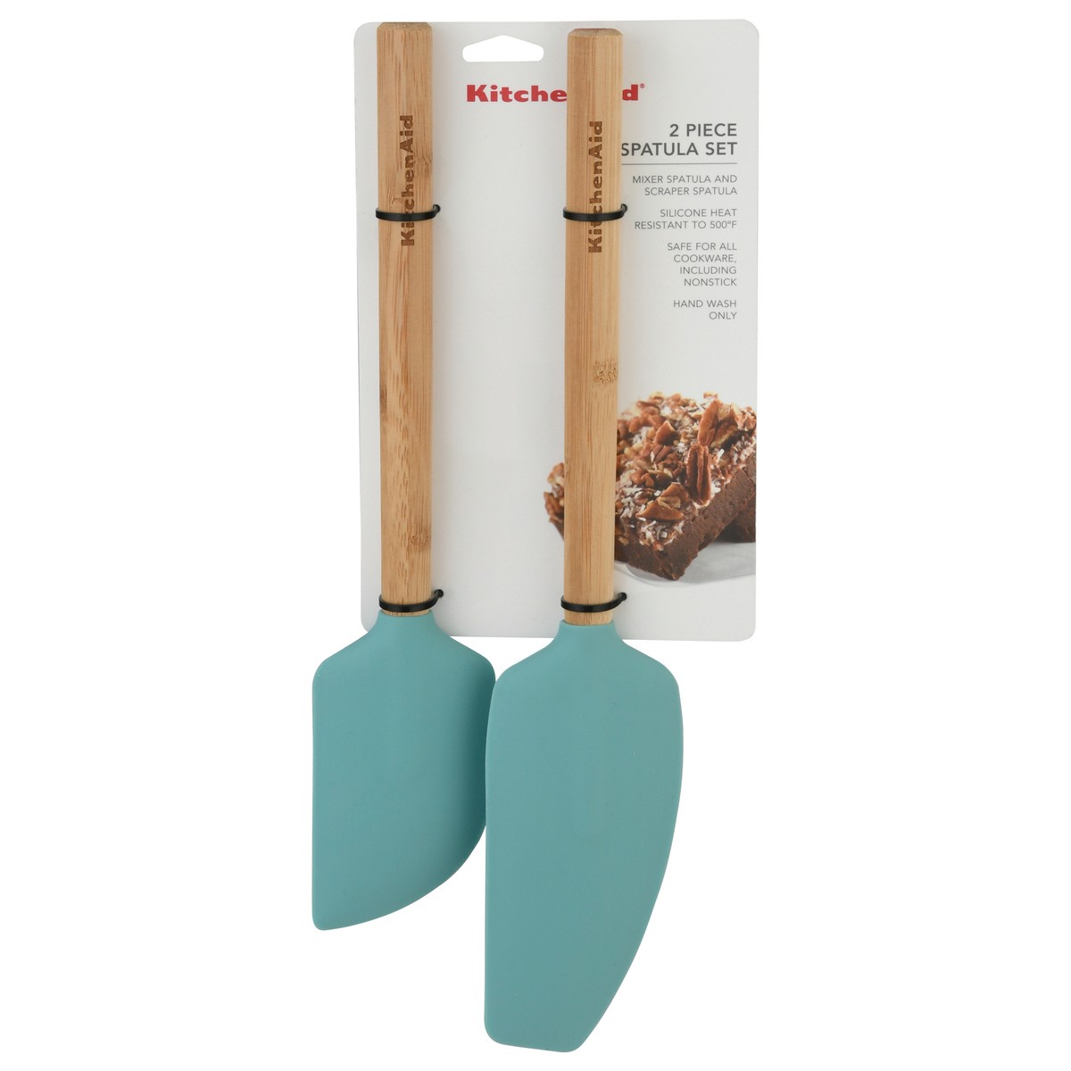 slide 1 of 9, Ka Bamboo Spatula Set Aqua Sky, 2 ct