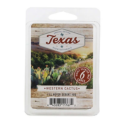 slide 1 of 1, ScentSationals Texas Edition Western Cactus Scented Wax Cubes, 6 ct